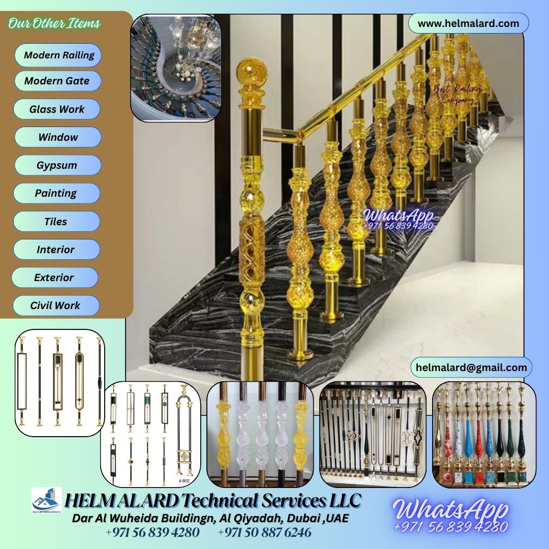 Acrylic Staircase Railing - Helm Alard Technical Services LLC Category