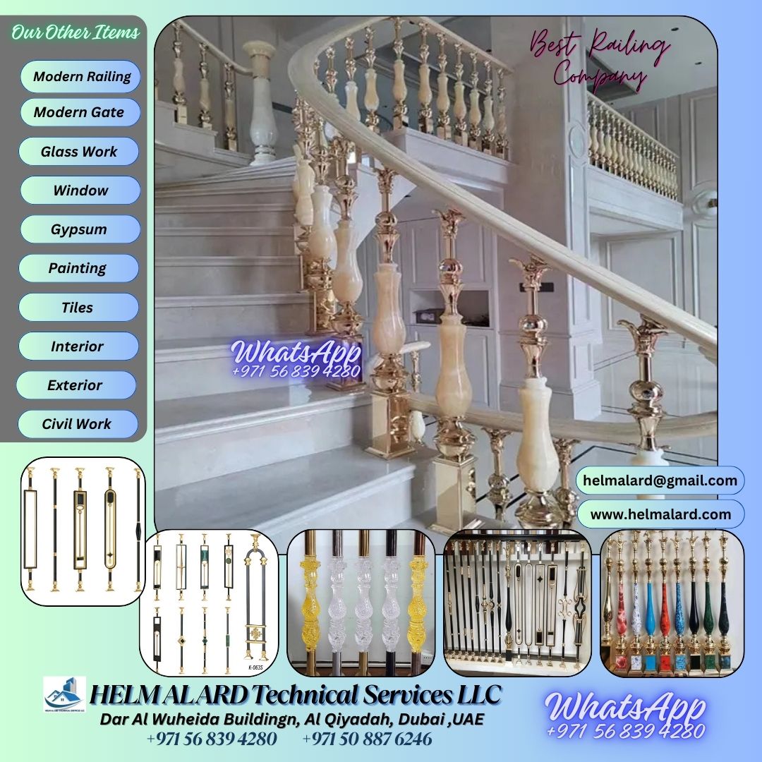 Best Staircase Design in Dubai, uae - Helm Alard Technical Services LLC