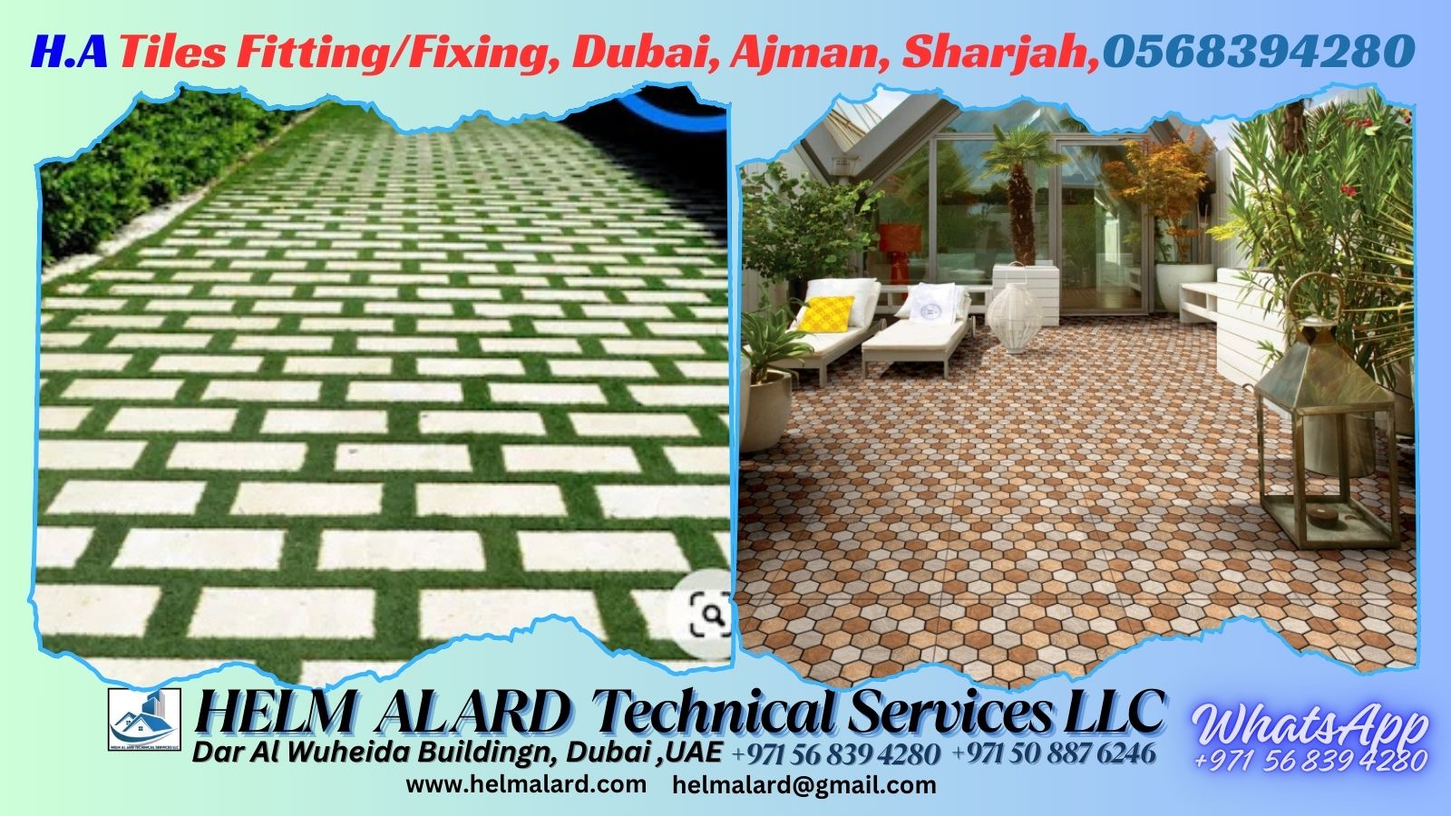 Tile Fixing & Installation Service Dubai - Helm Alard Technical Services LLC