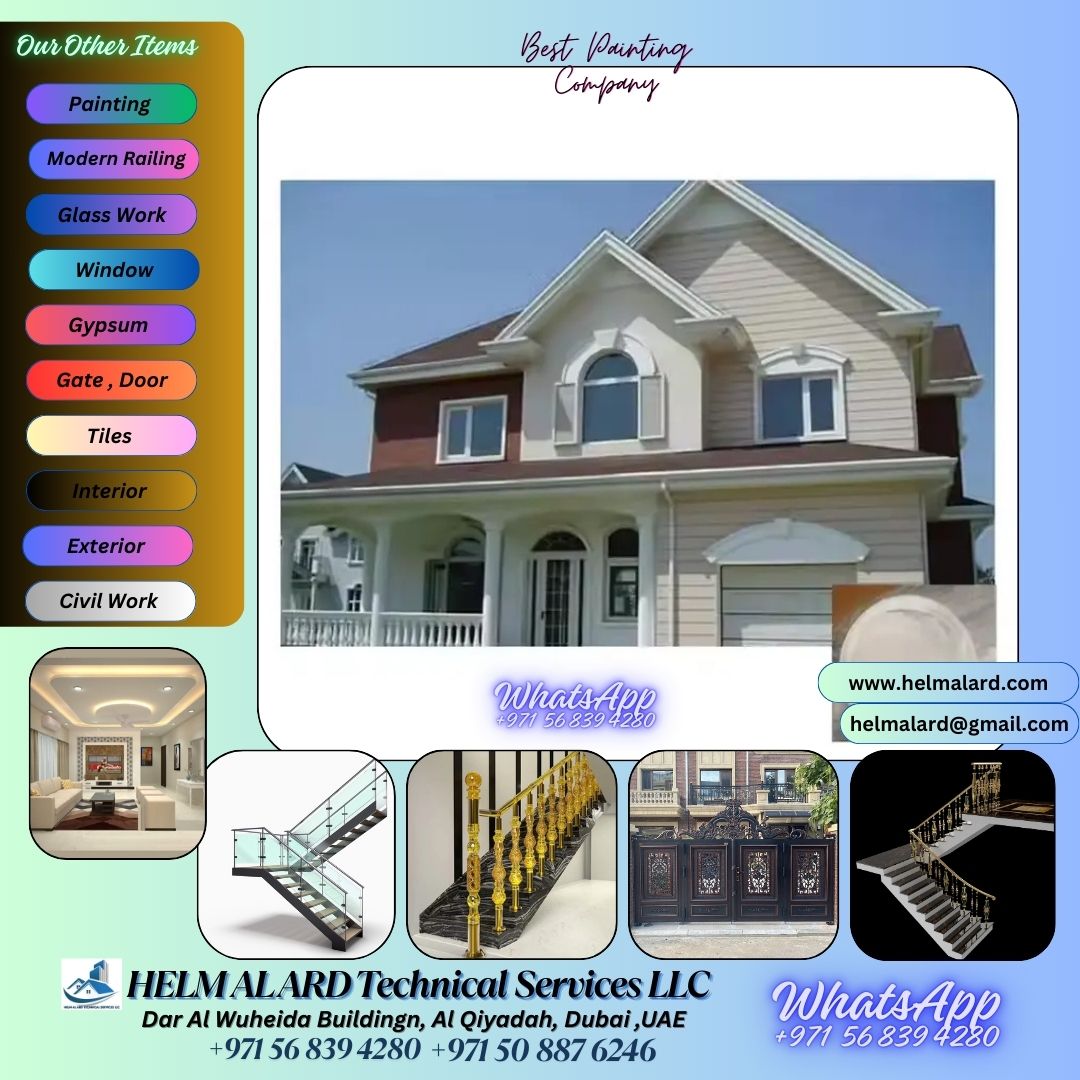 Exterior house painting Dubai - Helm Alard Technical Services LLC