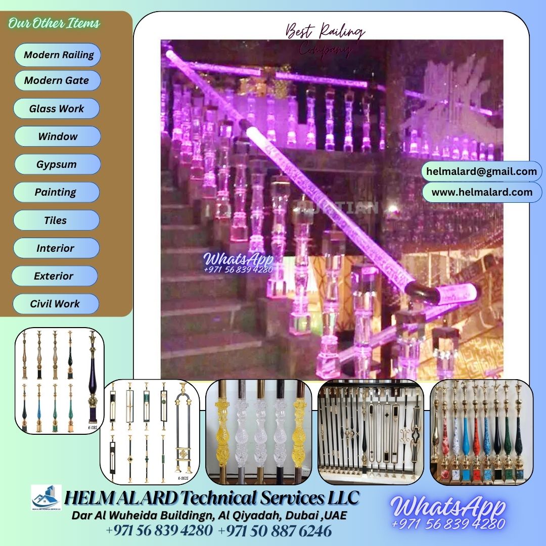 Staircase handrail  importer Company in UAE