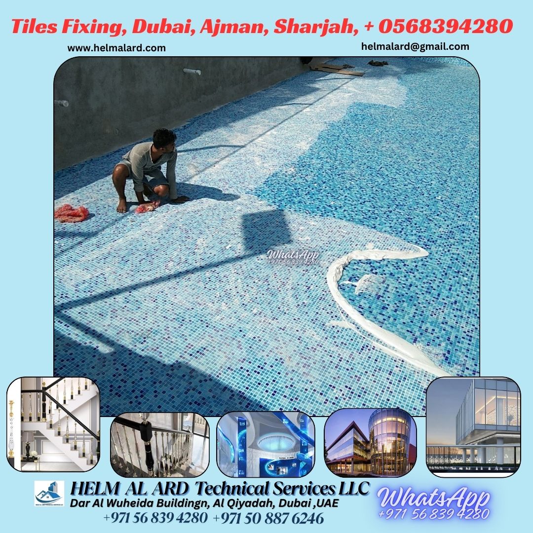 Swimming pool Tiles Fitting Company in Ajman uae - Helm Alard Technical Services LLC