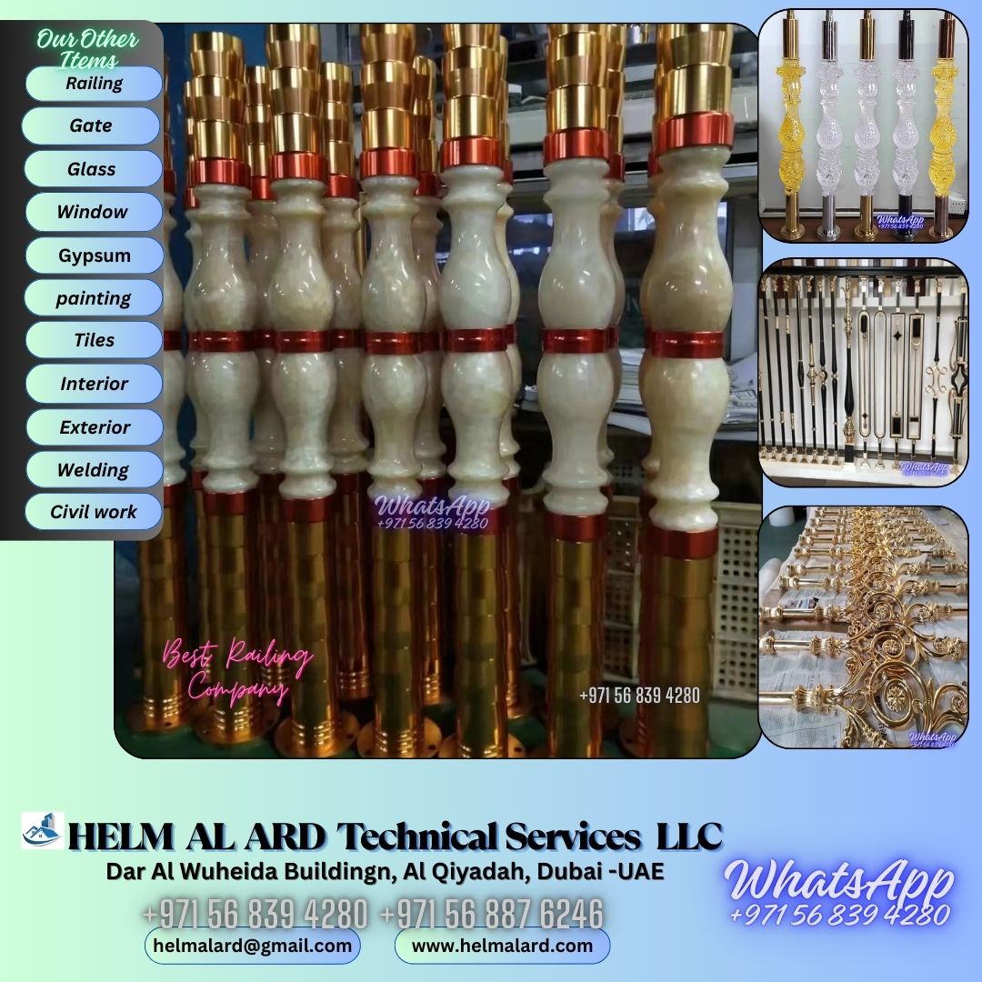 Staircase Handrail Accessories Shop in Dubai - Helm Alard Technical Services LLC