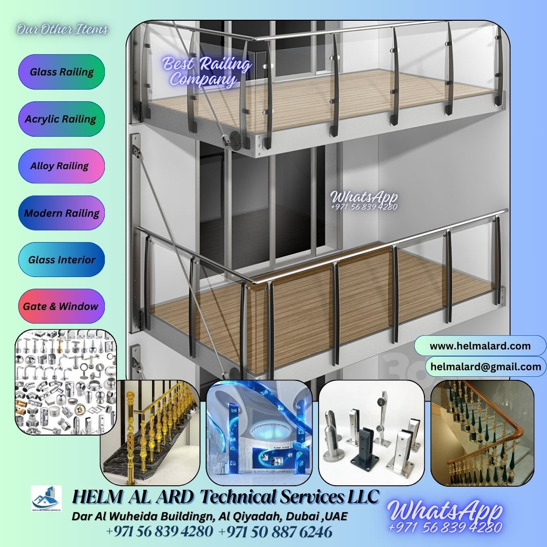 Glass Handrail for balcony in Uae