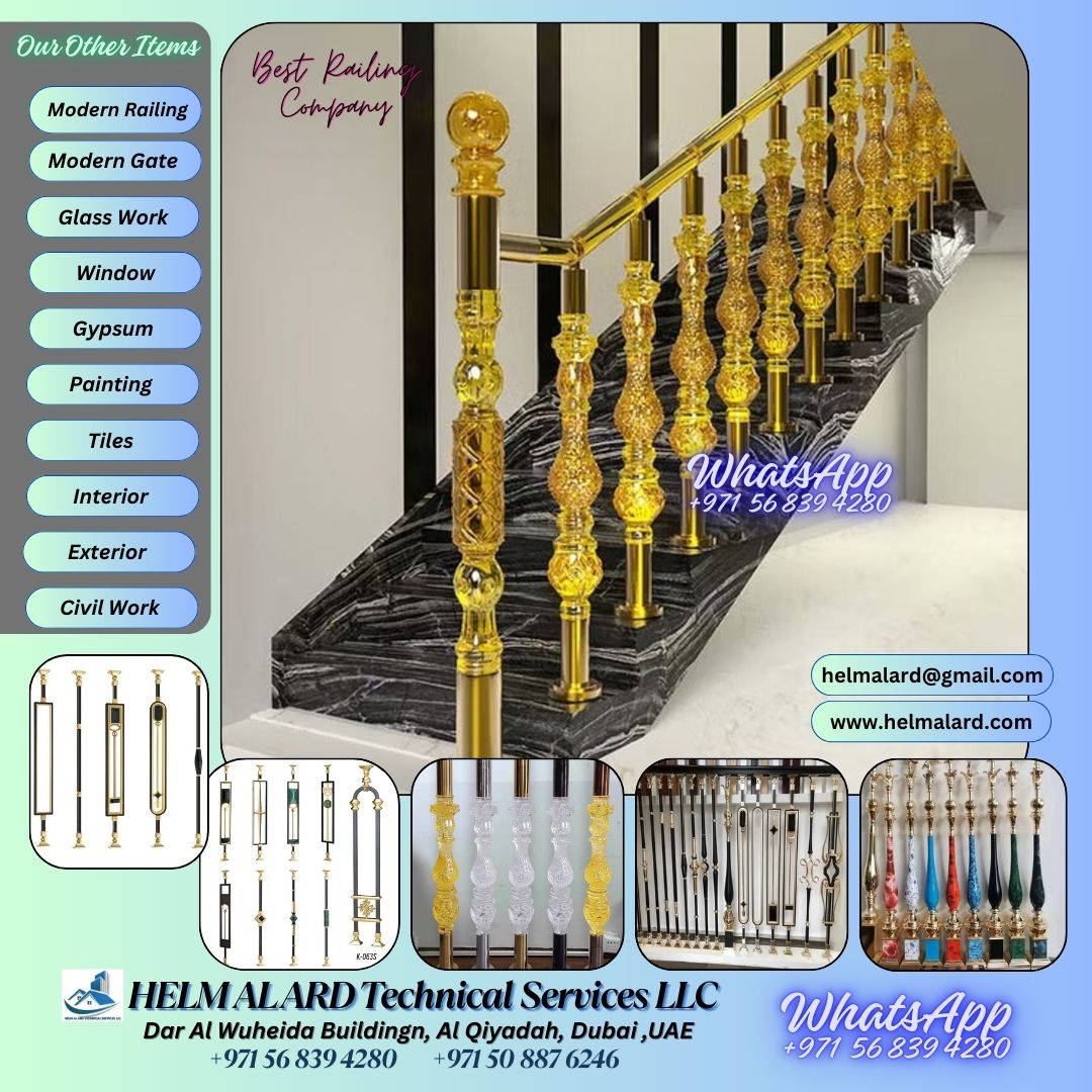 best Handrail company in Ajman - Helm Alard Technical Services LLC