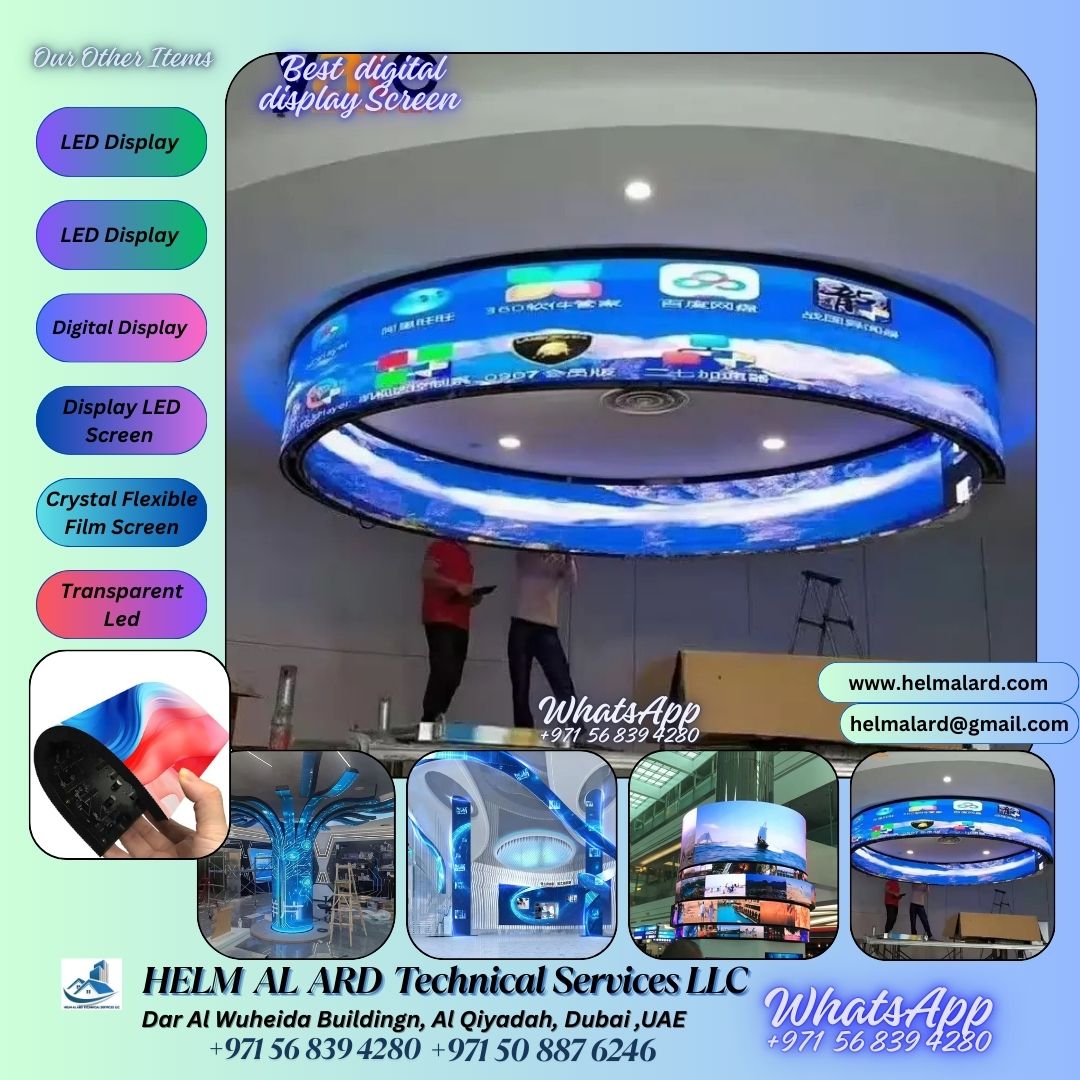 LED Display Flexible Screen in Sharjah UAE - Helm Alard Technical Services LLC