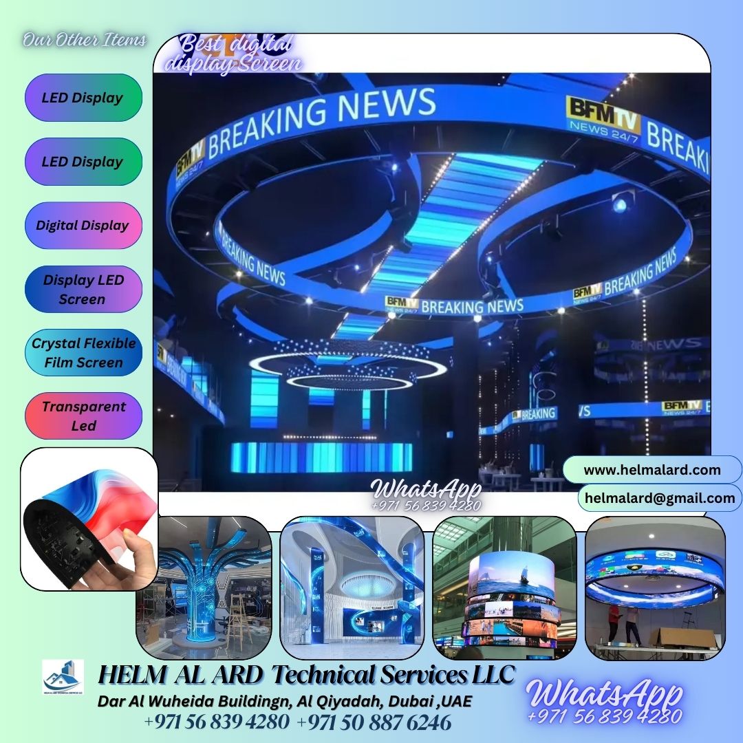LED Display Flexible Screen Ajman in Dubai - Helm Alard Technical Services LLC