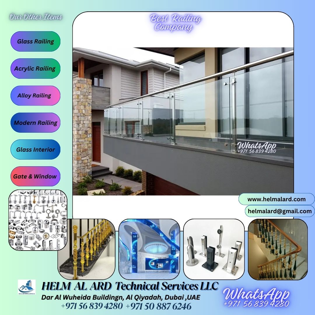 Staircase Glass Railings in Dubai - Balustrade Gla