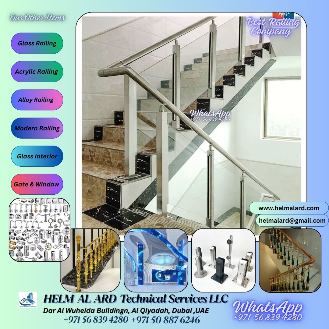Staircase Glass installation Villa Apartment Dubai