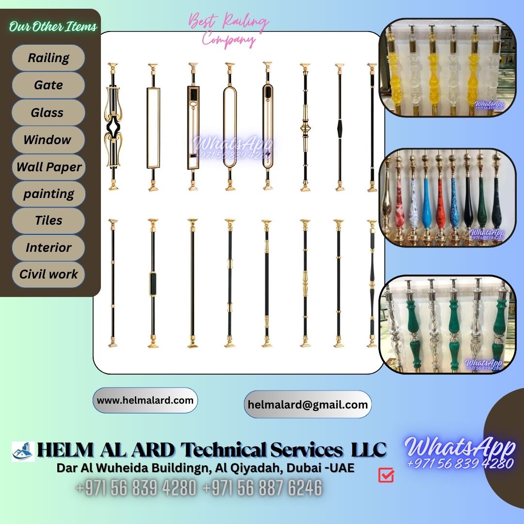 Staircase Handrail Baluster Shop in Dubai - Helm Alard Technical Services LLC