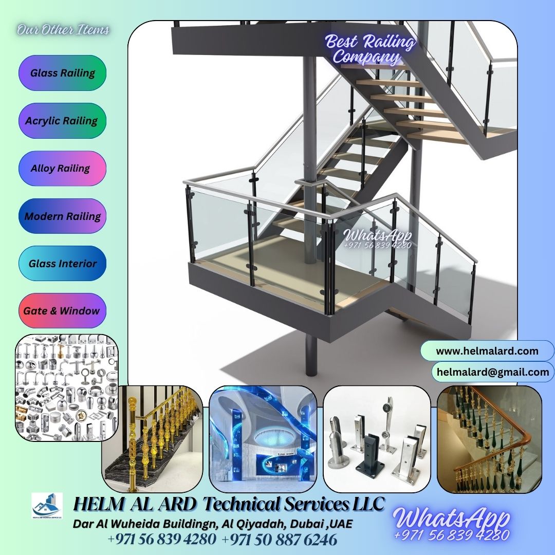 glass stair railings Price in Dubai