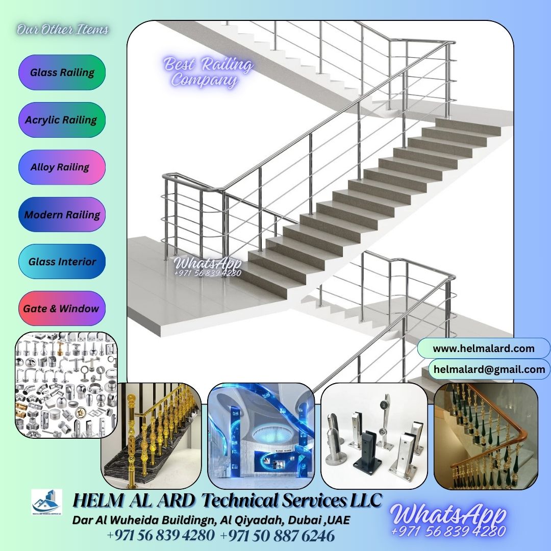 Staircase Railing Glass Company in UAE Dubai -