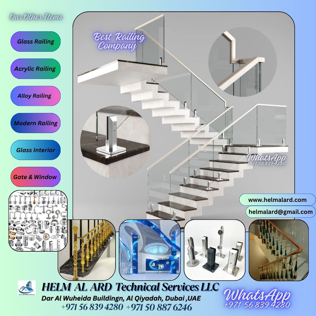 Glass Railing / Handrail Supplier, Dealer in Dubai