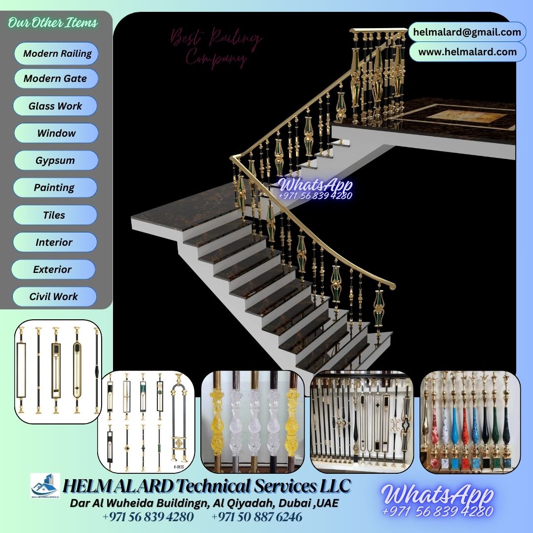 Ajman Modern Best railing Staircase importer