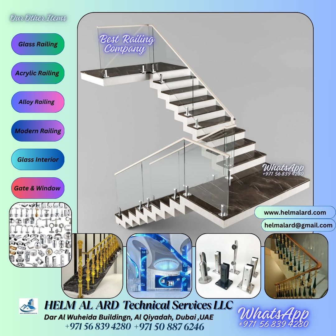 Stainless Steel railing fabrication in dubai - Helm Alard Technical Services LLC