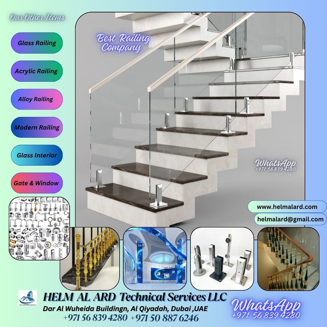 Handrails and Glass Balustrades In Dubai, UAE, Doh