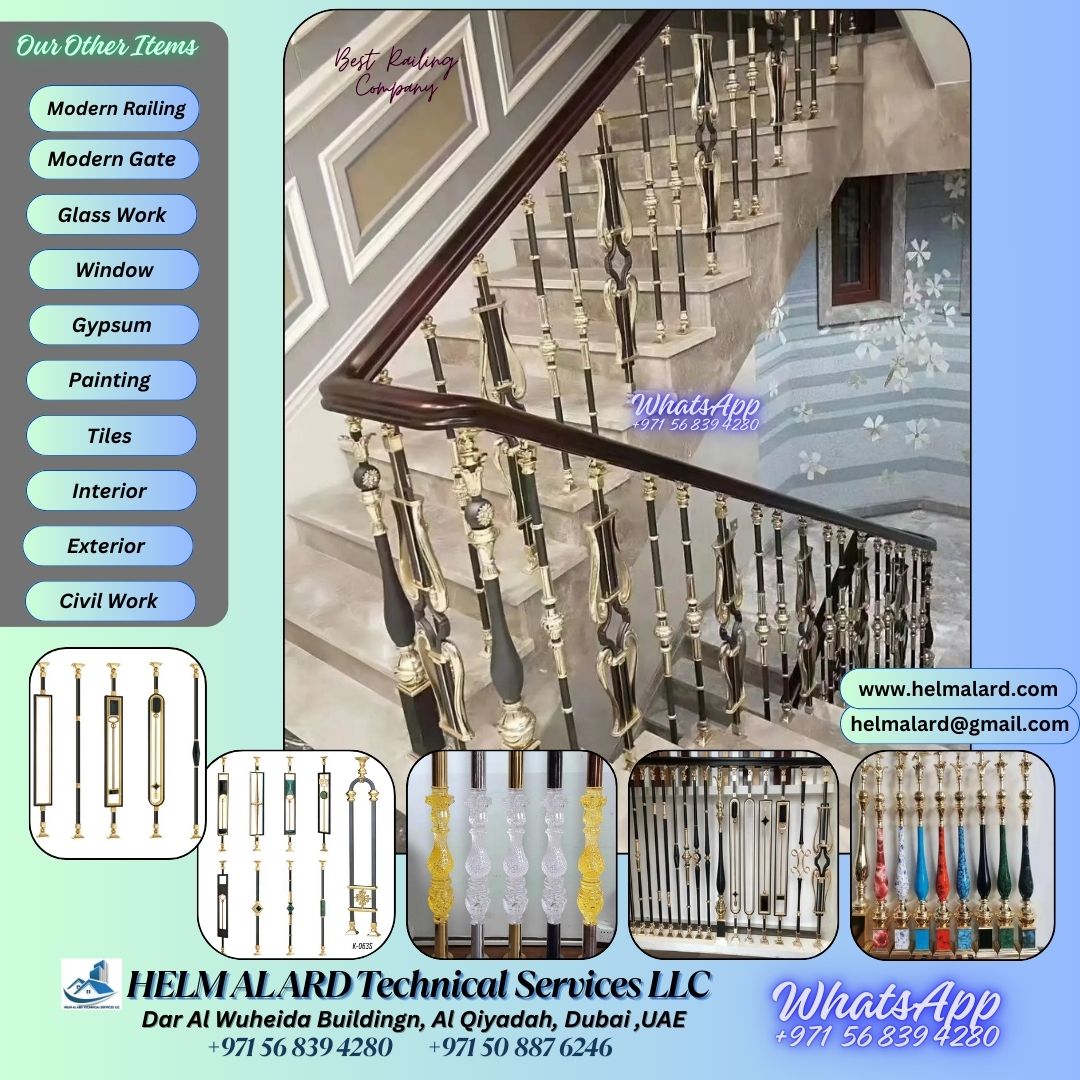 UAE Modern Railing Staircase Design