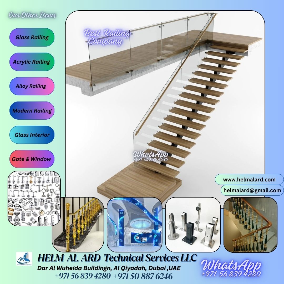 Glass Balustrades Stair Case Railing Louver Guard