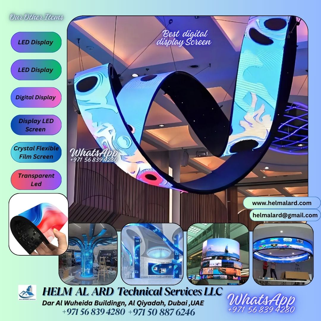 Flexible LED display importer Abi Dhabi-UAE - Helm Alard Technical Services LLC
