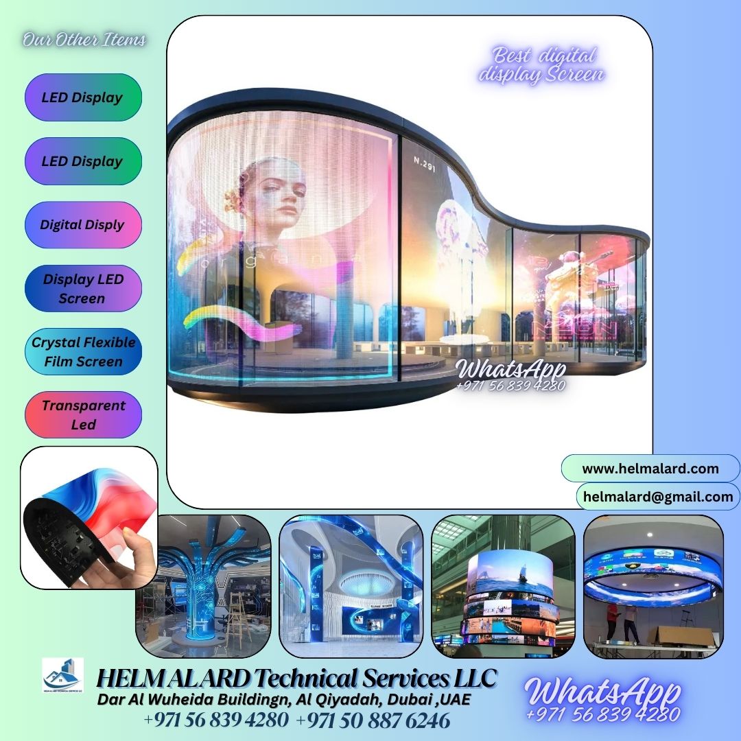 transparent LED Screen importer in Oman,Qatar, UAE - Helm Alard Technical Services LLC