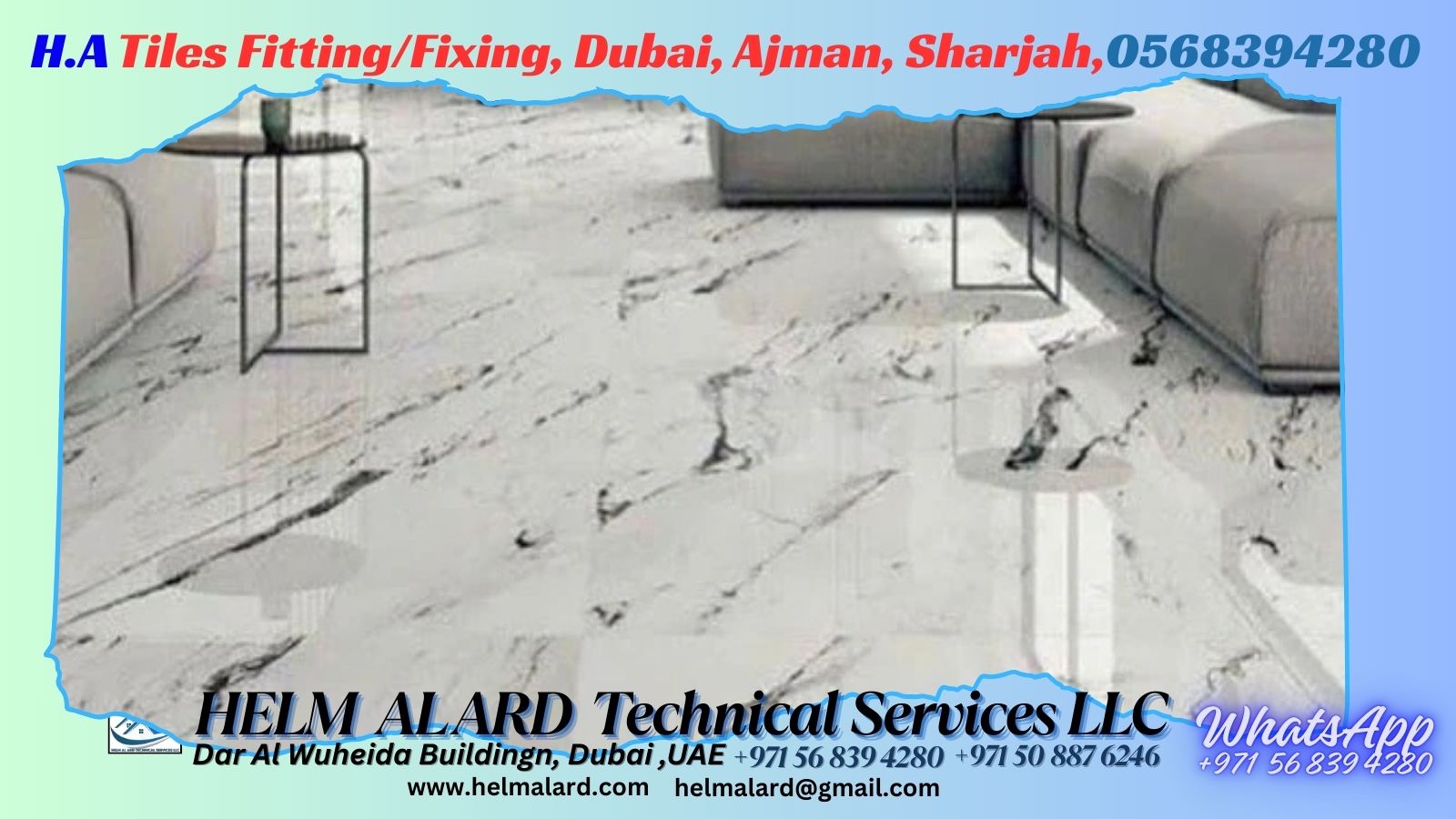 Tiles Marble Fitting and Fixing - Helm Alard Technical Services LLC