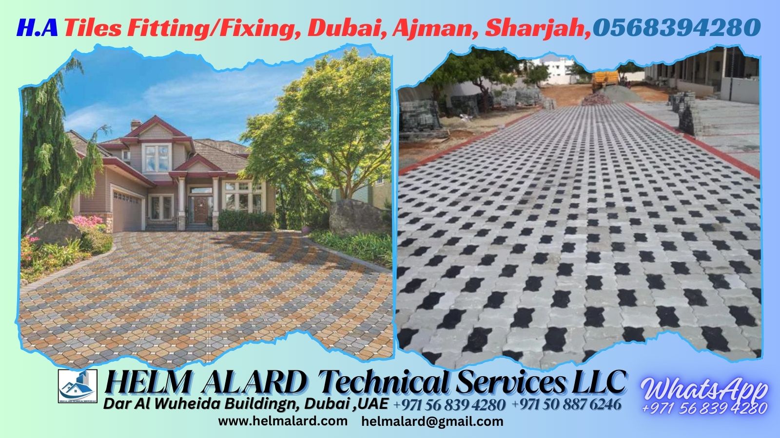 Tiles fixing Ajman, UAE - Helm Alard Technical Services LLC